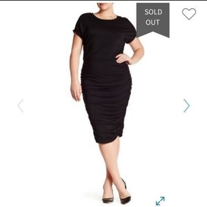 Vince Camuto rushed little black dress